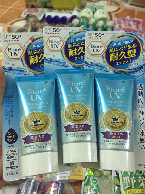 [Có sẵn] Kem chống nắng Biore Aqua Rich Watery Gel SPF50+ PA++++ 90ml - Xách tay nhật | BigBuy360 - bigbuy360.vn
