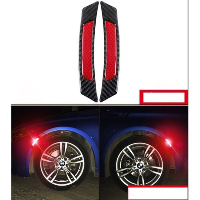 Tem dán viền bánh xe phản quang 3D - bộ 2 tem