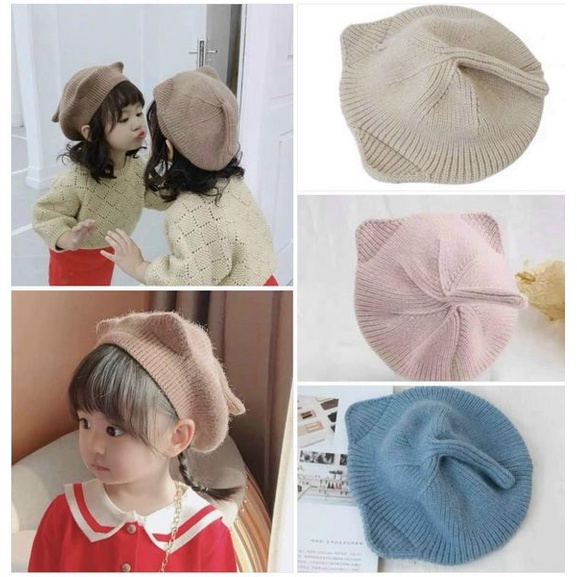 Mũ nón nồi len tai đuôi mèo ngộ nghĩnh cho bé từ 1-4 tuổi chất len dày dặn, 2 lớp không bị ngứa đầu