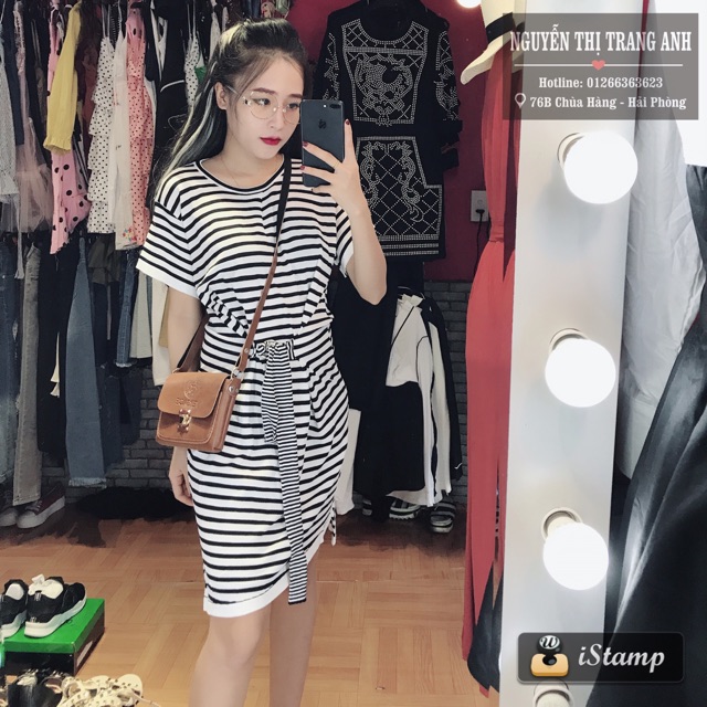 Váy Len Kẻ Montoghi 
