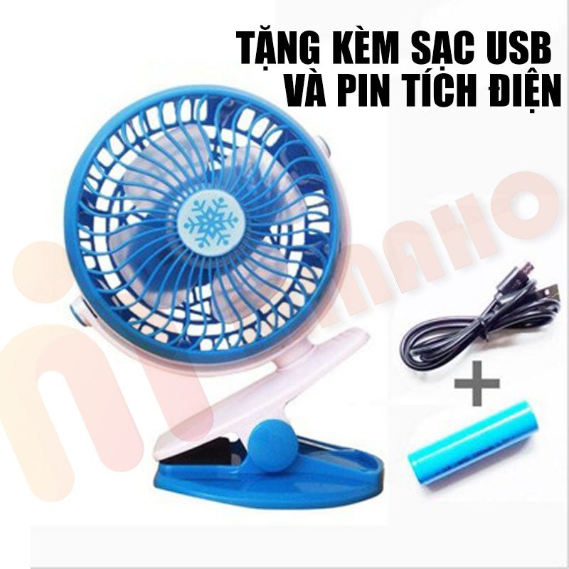 Quạt mini tích điện để bàn Minaho - Quạt mini xoay 720° | BigBuy360 - bigbuy360.vn