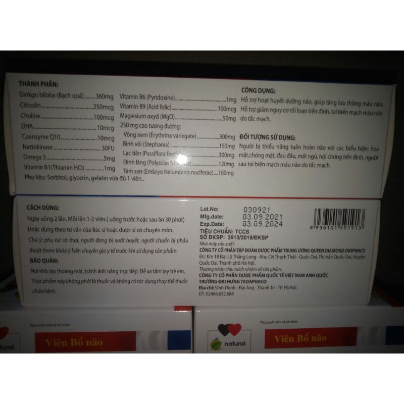 Viên Bổ Não Ginkgo Biloba 360