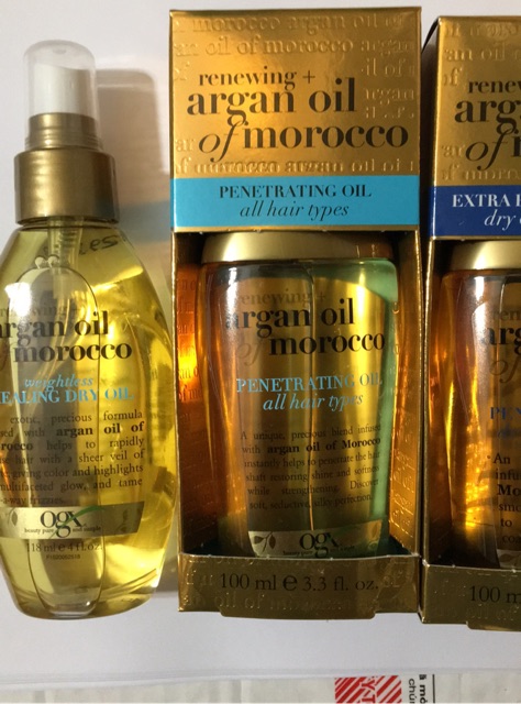 Tinh Dầu dưỡng tóc OGX Renewing Argan Oil of Morocco Penetrating Oil