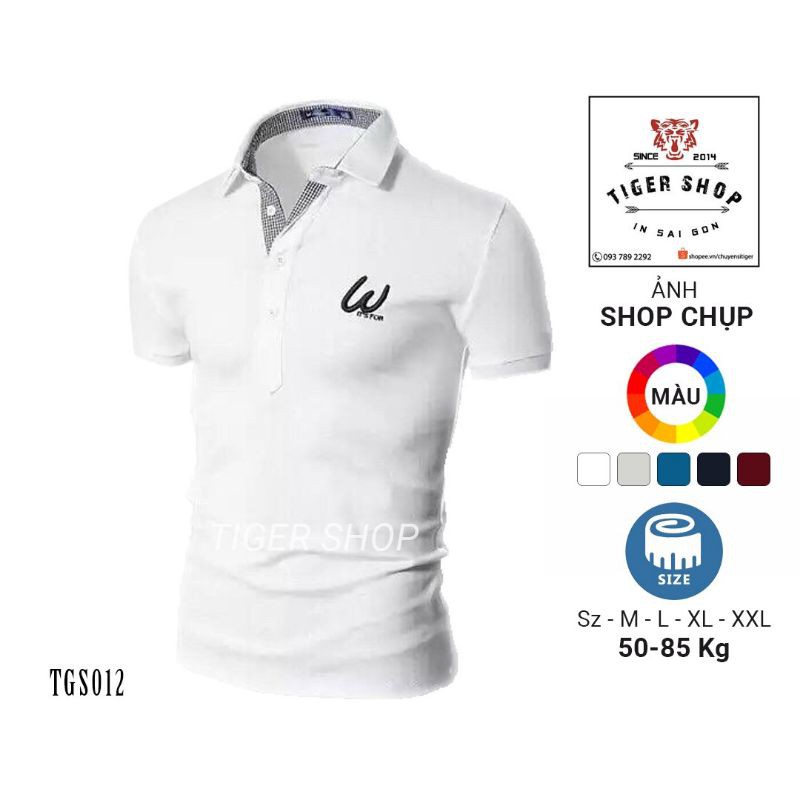 Áo phông nam đẹp tay ngắn có cổ logo đẹp tigershop Tgs007