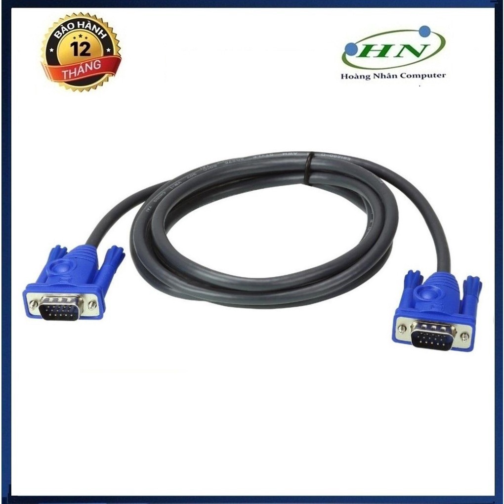 Dây tín hiệu màn hình cổng VGA Tròn xanh đen 1.5m