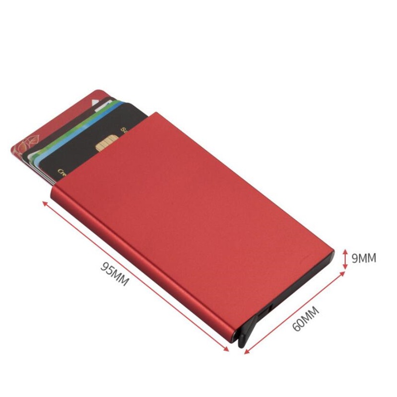 Ví Đựng Thẻ Tín Dụng RFID Bằng Nhôm Mini Tự Động Bật Lên