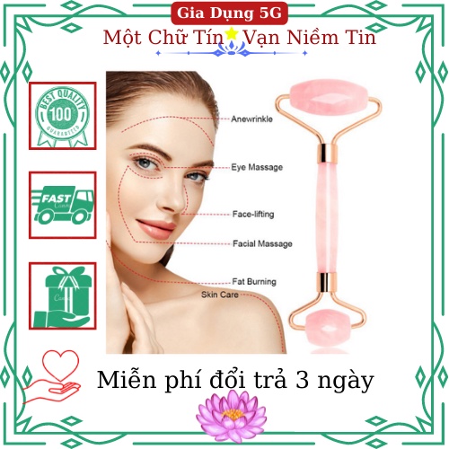 Thanh lăn mặt đá, cây lăn mặt nâng cơ massage tự nhiên- dụng cụ vật lý trị liệu - Cẩm An Jade