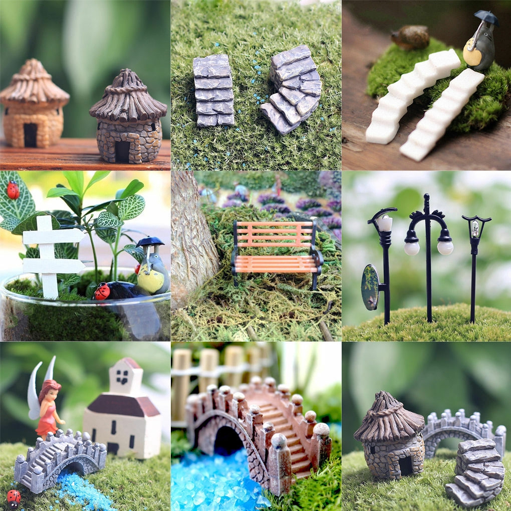 Mô hình chậu cây cảnh mini trang trí sân vườn