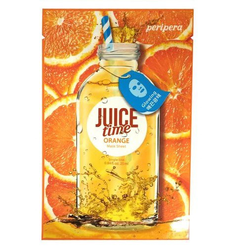 Mặt Nạ Giấy Sáng Da Peripera Juice Time Mask Sheet 2 Orange (Glowing)