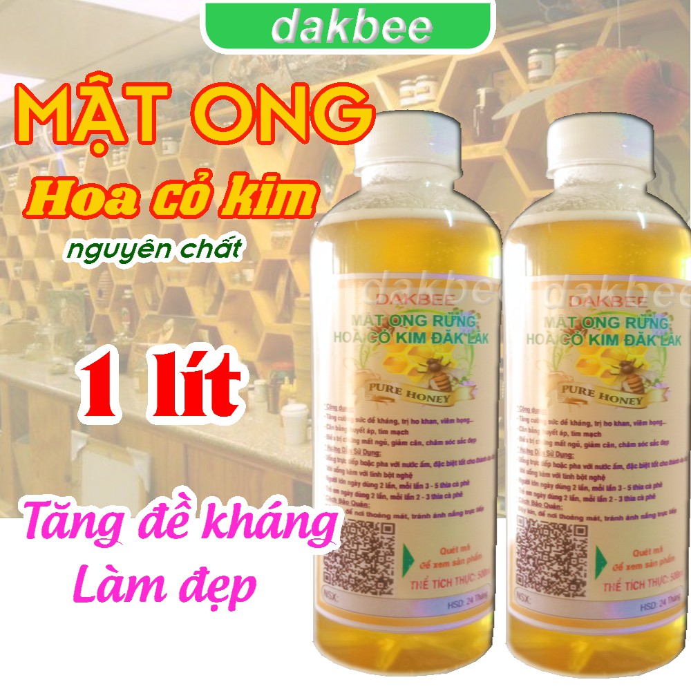 Mật ong rừng hoa Cỏ kim - hỗ trợ trị đau dạ dày, tăng cường sức khỏe - dakbee