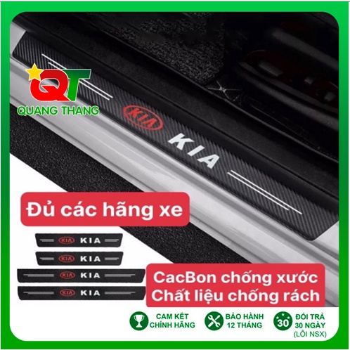 Nẹp Dán Vân Carbon Chống Trầy Xước Bảo Vệ Bậc Cửa Xe Hơi, Bảo Vệ Cốp Sau Xe Hơi Cho Nhiều Hãng Xe Ô Tô