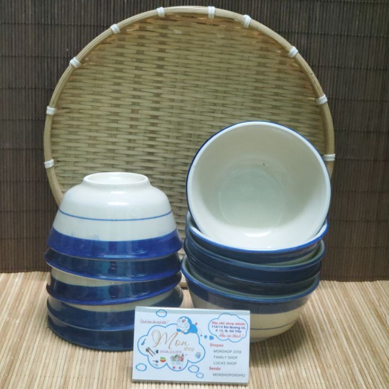 10 Chén Cơm Đá Cổ. Hàng Chuẩn Đẹp Tráng Lớp Men  Đảm Bảo Hàng Loại 1
