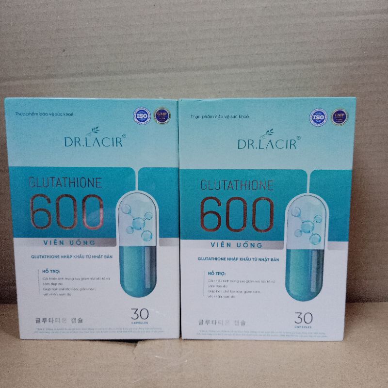 Chính hãng] Viên uống trắng da Glutathione 600 DR Lacir Viên trắng da nguyên mã
