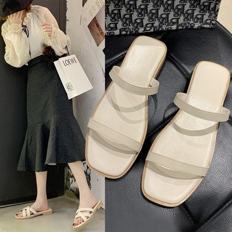 [ Mã 66CBSALE giảm 30K đơn 200K] Dép Quai Ngang Đế Bằng Thời Trang Mùa Hè Cho Nữ | BigBuy360 - bigbuy360.vn