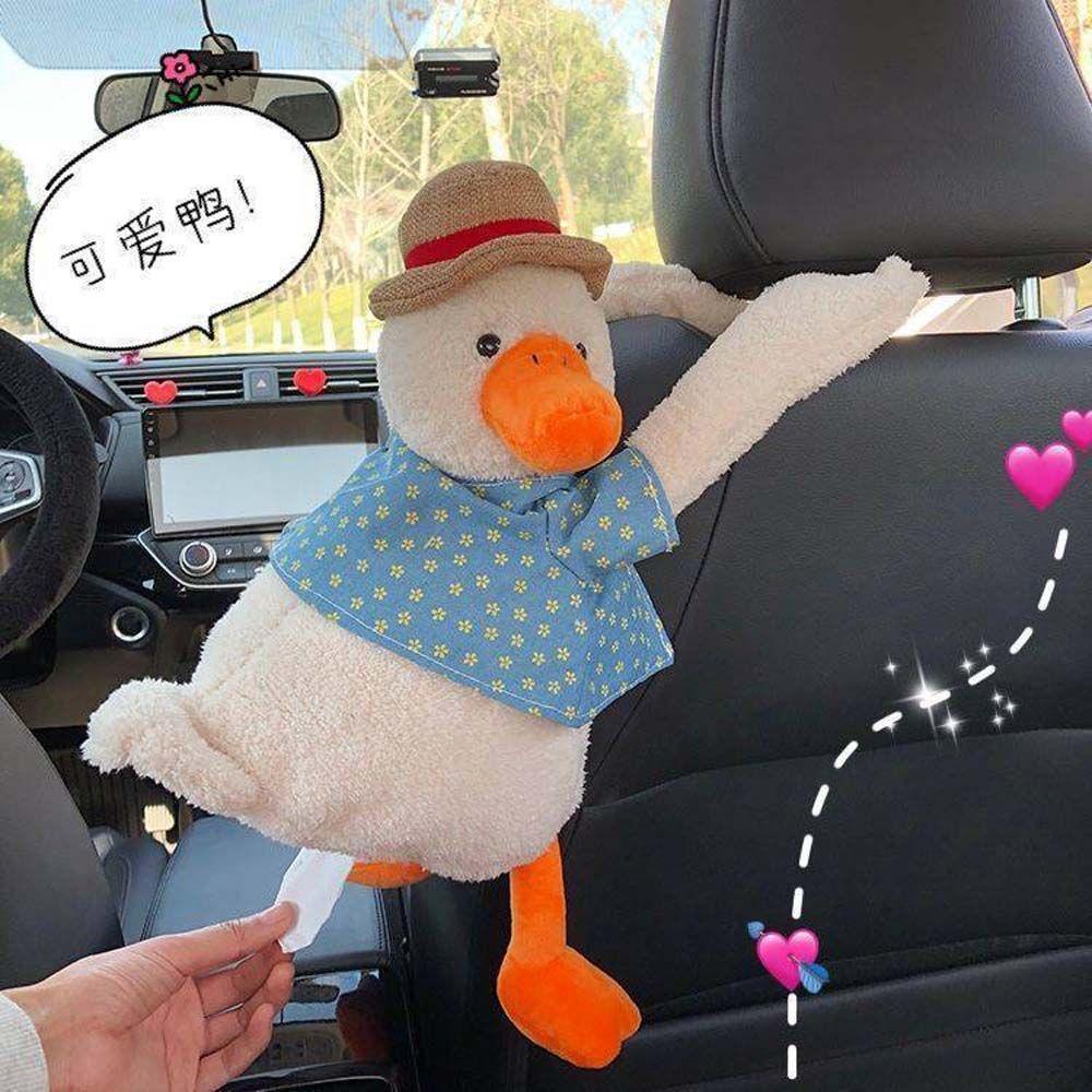 Hộp Đựng Khăn Giấy Treo Xe Hơi Đa Năng Hình Vịt QUINTON Dễ Thương Ốp