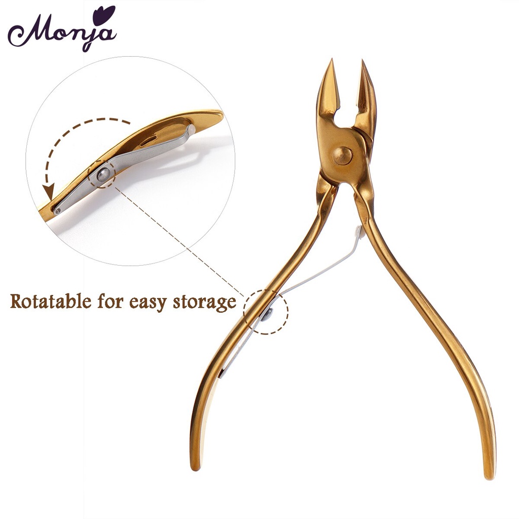 MONJA [Hàng mới về] Kềm cắt móng tay bằng thép không gỉ an toàn chất lượng cao