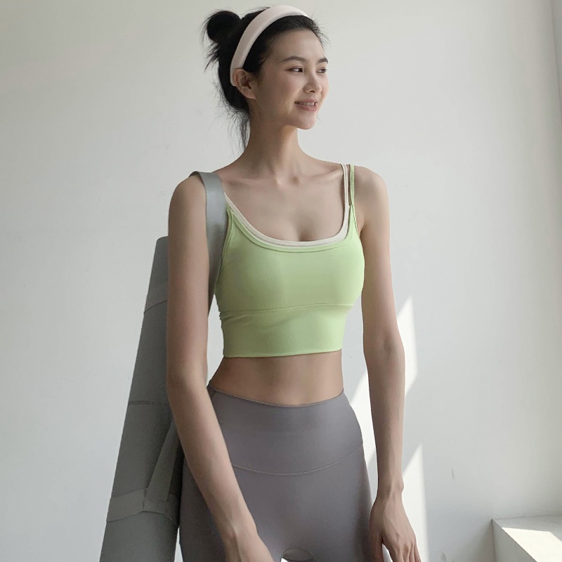 Áo lót thể thao nâng ngực giảm xóc phối màu tương phản quyến rũ