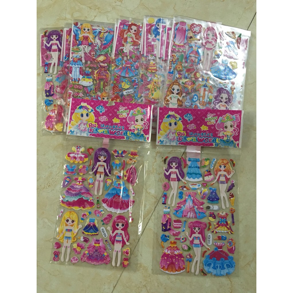 Hình dán 💥 LOẠI NHỎ 💥 Sticker dán hình công chúa cho bé gái