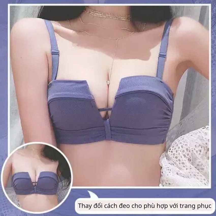 Bộ đồ lót nữ đúc không gọng quả vuông nâng ngực tạo khe quyến rũ