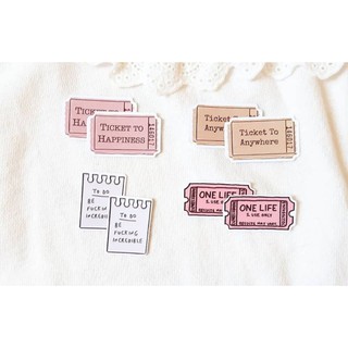 Set Bullet Journal/ Planner sticker: ticket