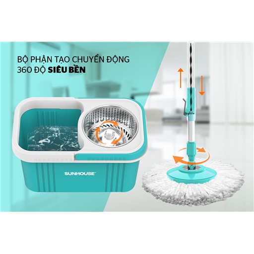 Bông lau nhà Microfiber xoay 360 độ Sunhouse KS-CO350M - Nhấp vào CHỌN MUA để xem giá từng bông lau