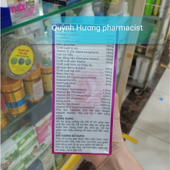 Viên uống AREUM hộp 30 viên giúp ổn định nội tiết tố,giảm nám da,sạm da