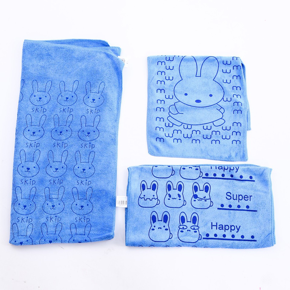 Set 3 khăn nhà tắm sợi cotton mềm mịn