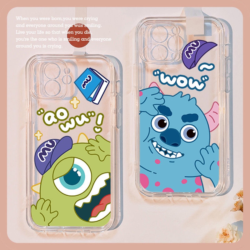 DISNEY Ốp Điện Thoại Hình Quái Vật Mắt To Cho iPhone 11 12 13 pro max XS X XR XSMax 7 8 6 6s plus SE 2020