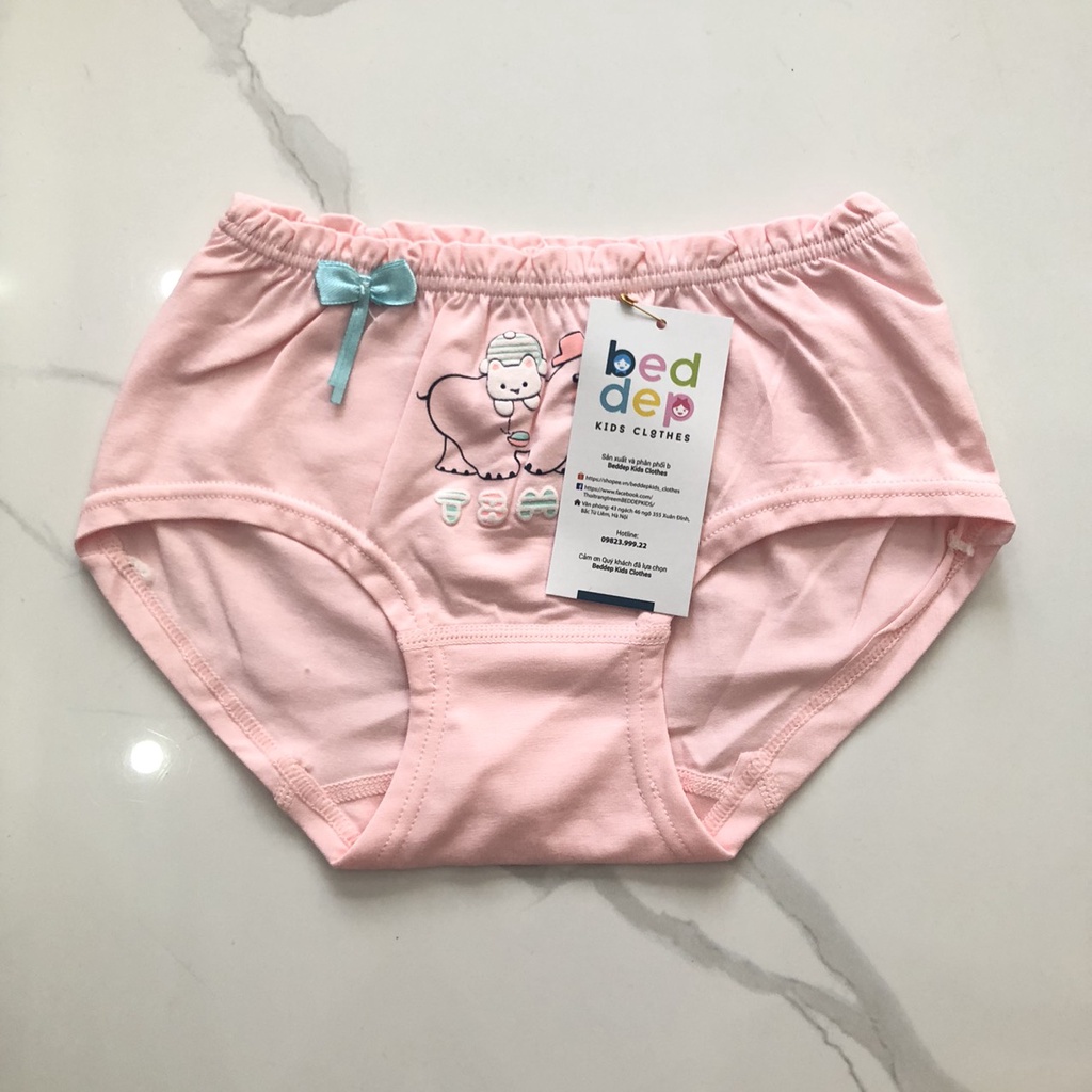 Quần Chip Bé Gái In Hình Heo Con Dễ Thương Chất Cotton Thoáng Mát Màu Ngẫu Nhiên Beddep Kids Clothes QL01