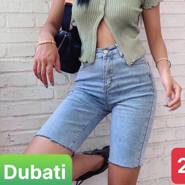 QUẦN SHORT SỌT JEAN LỬNG KIỂU NGỐ NỮ CHẤT BÒ XANH TRƠN ULZZANG GIRL LƯNG CAO NÂNG MÔNG- DB-204 - DUBATI FASHION