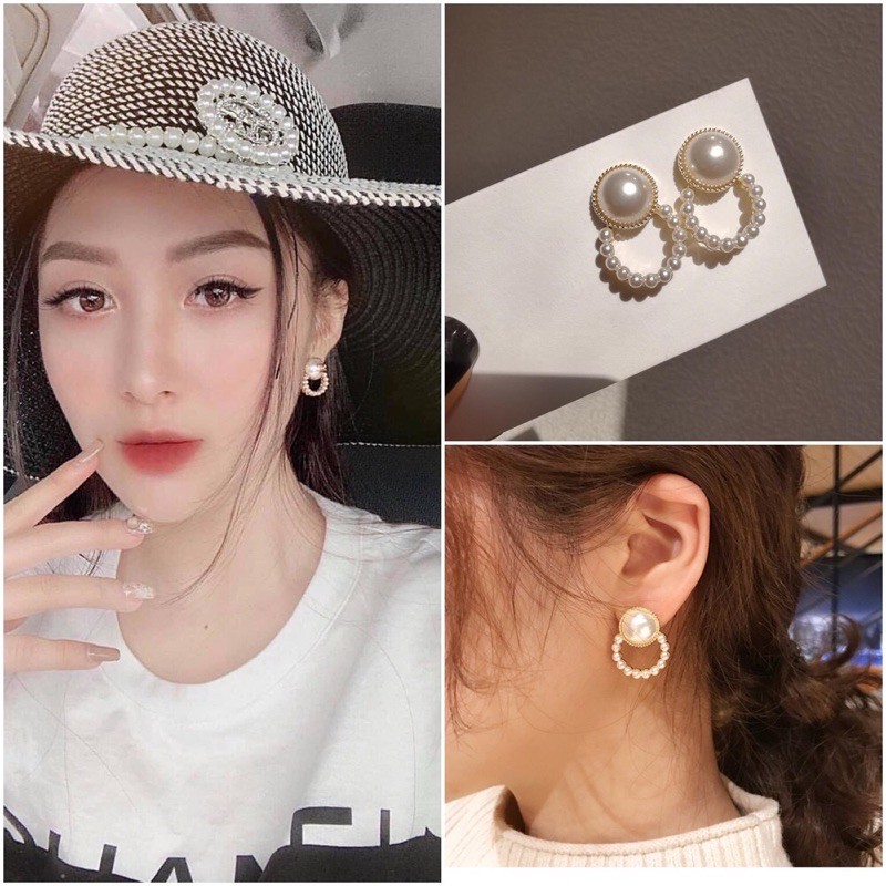 Khuyên tai bông tai nữ sang chảnh tiểu thư MS002