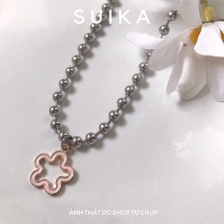 (CÓ ẢNH THẬT) Dây Chuyền Ball Chain Nữ Vòng Cổ Phối Charm Suika.Acc