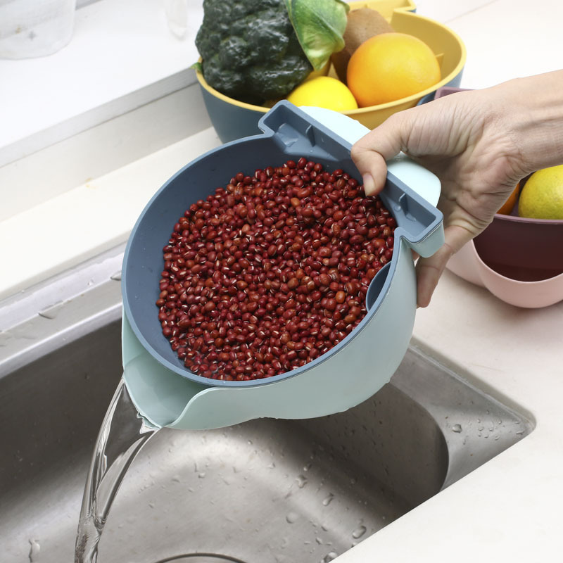 Khay Đựng Trái Cây Hai Tầng Bằng Nhựa Tiện Dụng Cho Nhà Bếp