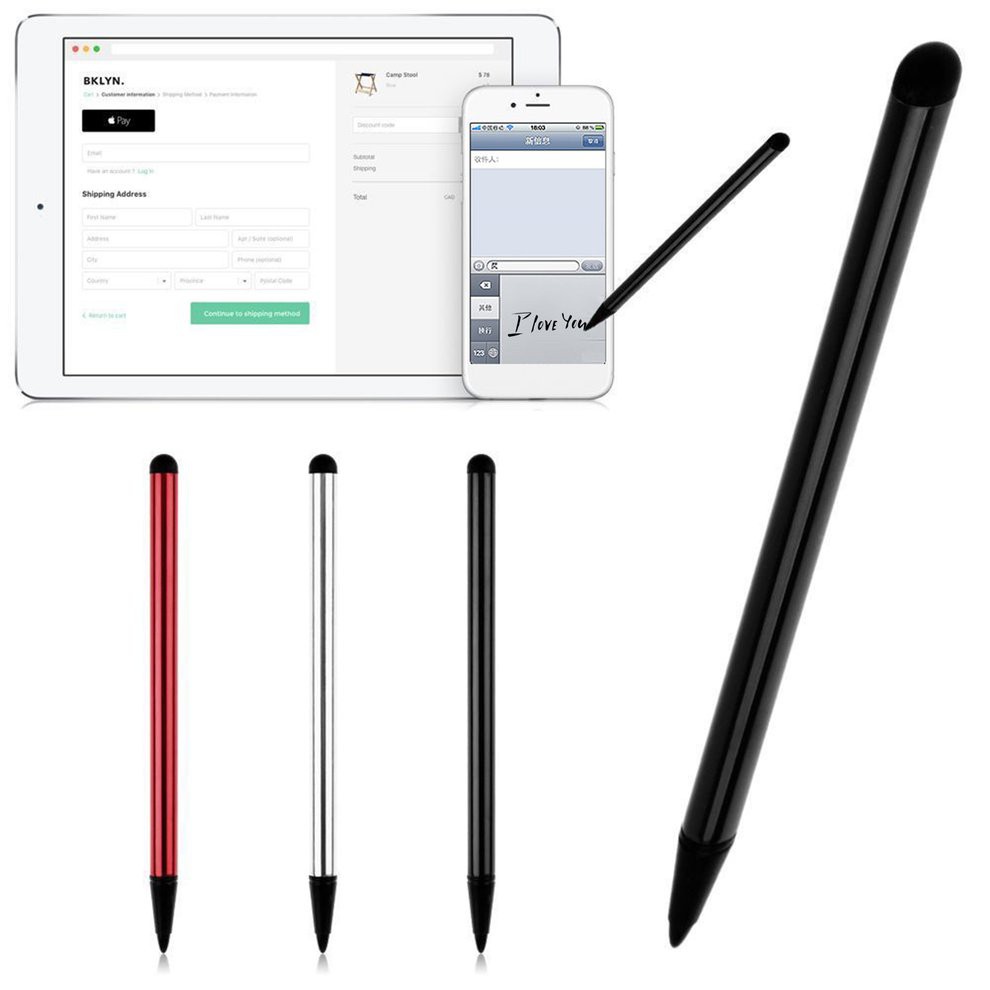 Bút Cảm Ứng Kim Loại 2 Trong 1 Đa Năng Cho Điện Thoại Android Ipad Iphone Tablet