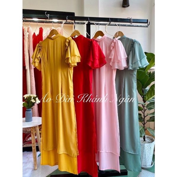 Áo dài cách tân cánh tiên 4 tà tay cánh tiên