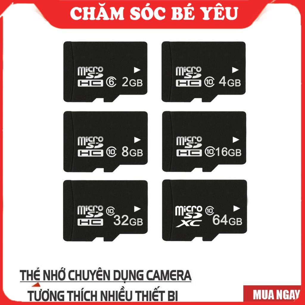 Thẻ nhớ MicroSD Class 10 Tốc độ cao (Đen) 16GB/32GB/64GB
