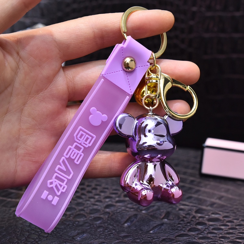 Móc khóa acrylic hình chú gấu xinh xắn nhiều màu sắc