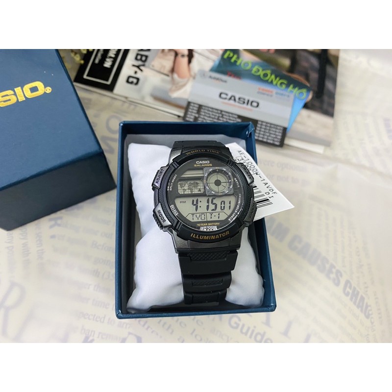 Đồng hồ nam dây nhựa Casio chính hãng Anh Khuê AE-1000W-1AVDF