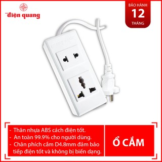 Ổ cắm Điện Quang 001A-02 dây 2m