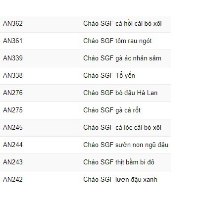 Cháo tươi SGF - Sài gòn Food 12 vị date 2022