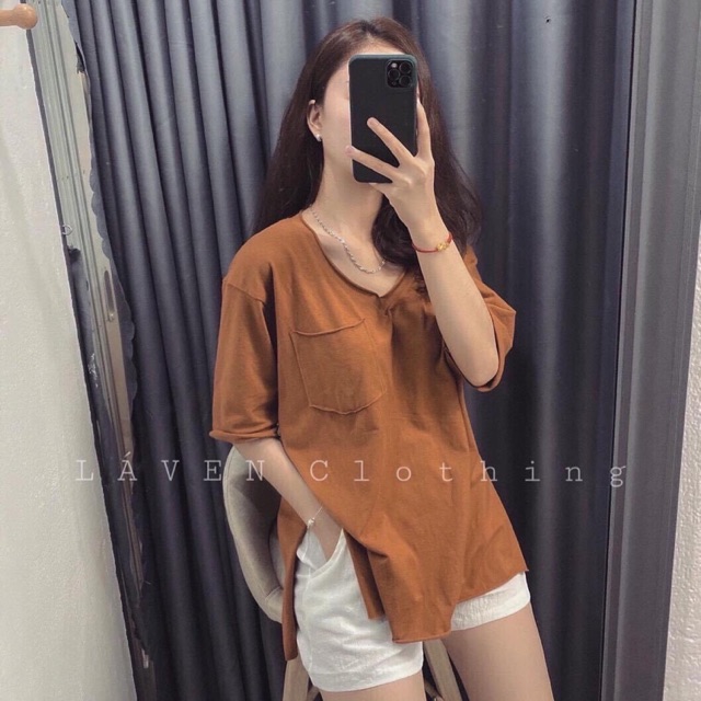 ÁO THUN 1 túi sẻ tà