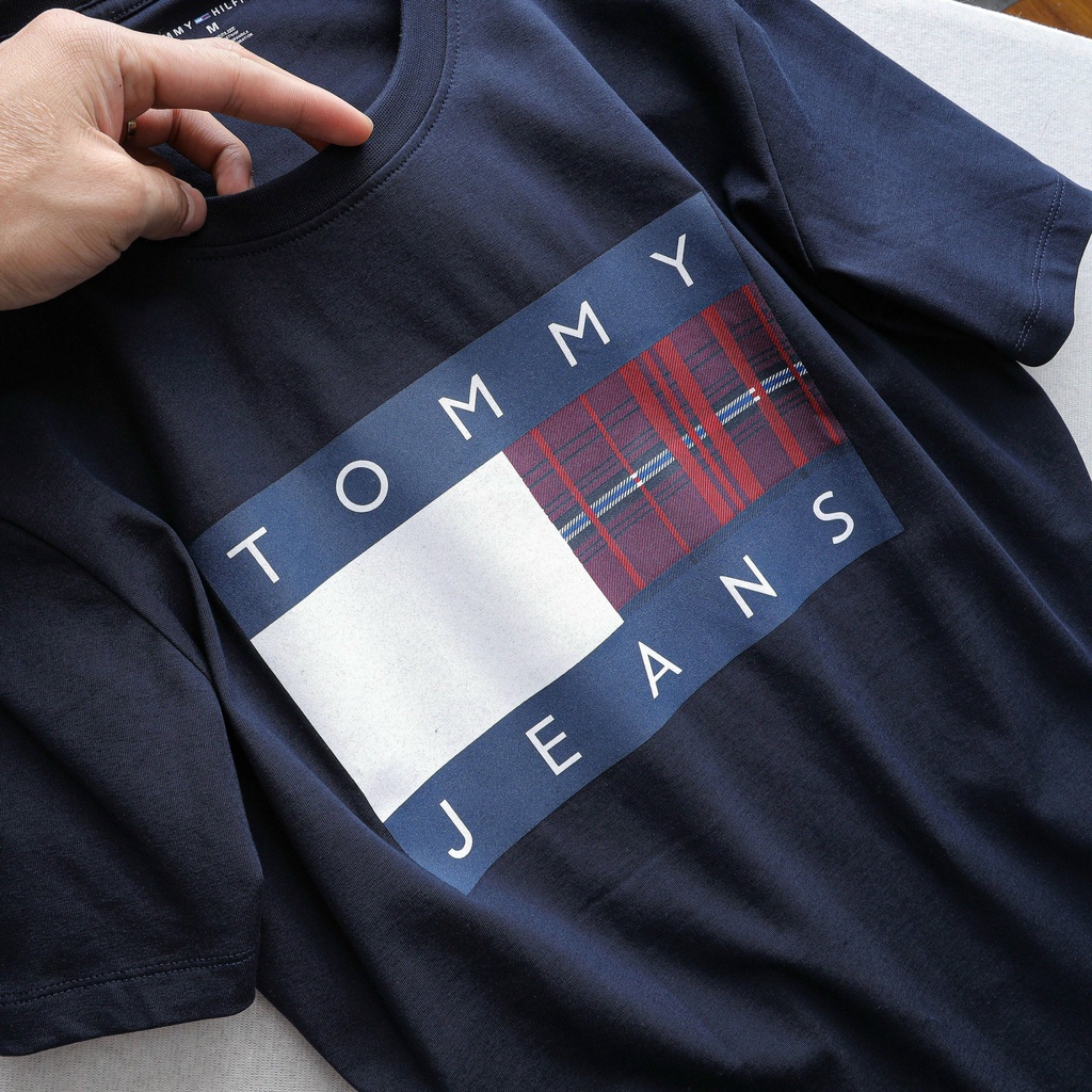 Áo thun nam đẹp cổ tròn TOMMY 1 phông cộc tay 3 màu trắng đen xanh vải cotton cao cấp- NICEMEN | BigBuy360 - bigbuy360.vn