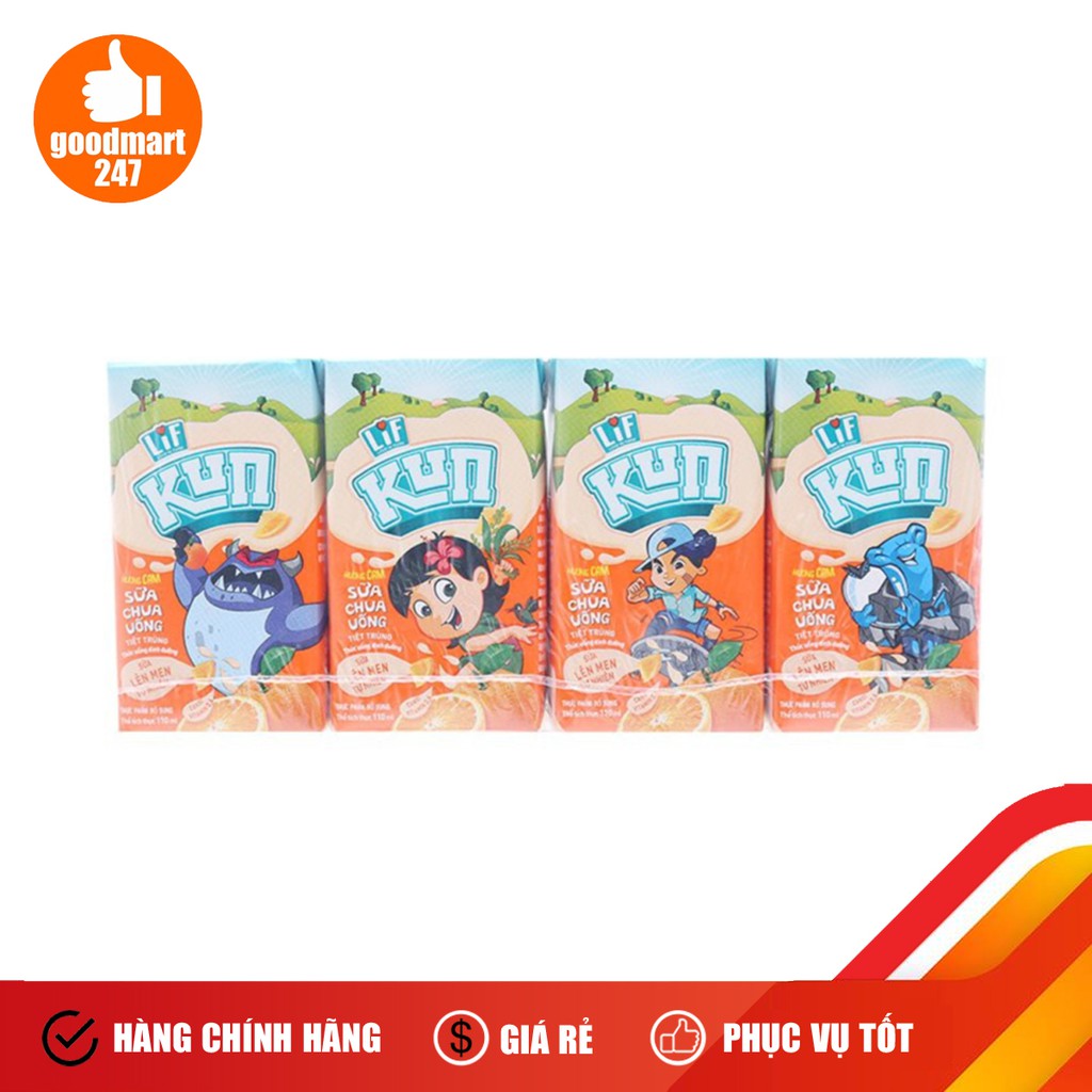 Sữa Chua Uống Kun Cam 110ml  (Lốc)