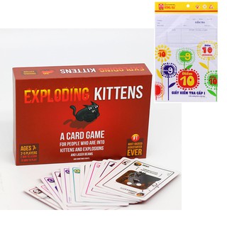 Mèo Nổ – Exploding Kittens tặng giấy kiểm tra