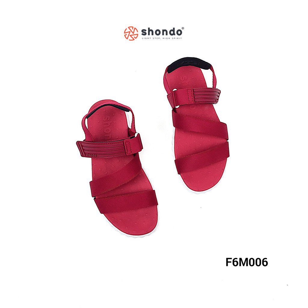 Giày sandal SHAT SHONDO quai đỏ đế trắng F6M006