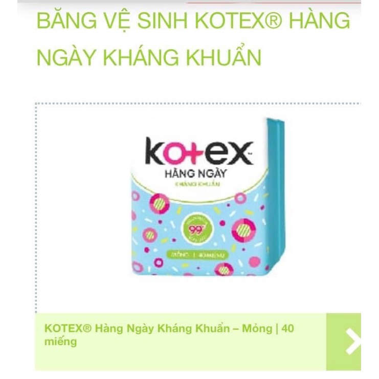 Băng vệ sinh Kotex mini meow ban ngày,ban đêm cool siêu mềm,hàng ngày kháng khuẩn 8m