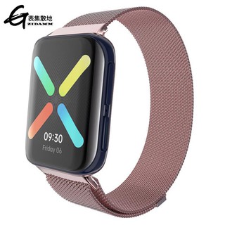 🚚💯Dây Đeo Inox Milan Nam Châm Thoáng Khí Phù Hợp Cho Đồng Hồ Thông Minh oppo watch 41 46mm cf110
