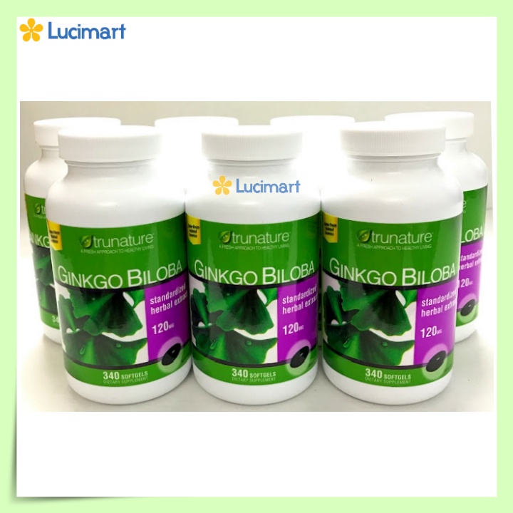Viên uống bổ não Ginkgo Biloba 120mg hũ 340 viên [Hàng Mỹ hạn dùng 2024]