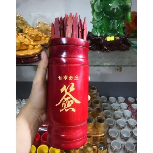 Ống Xin Săm Quan Âm tặng kèm giải sâm chữ Việt