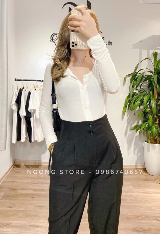 Quần baggy vải 2 khuy hàng đẹp nhiều màu